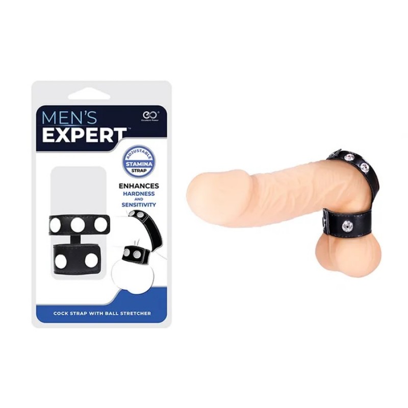 Mens Expert Cock Strap with Ball Stretcher